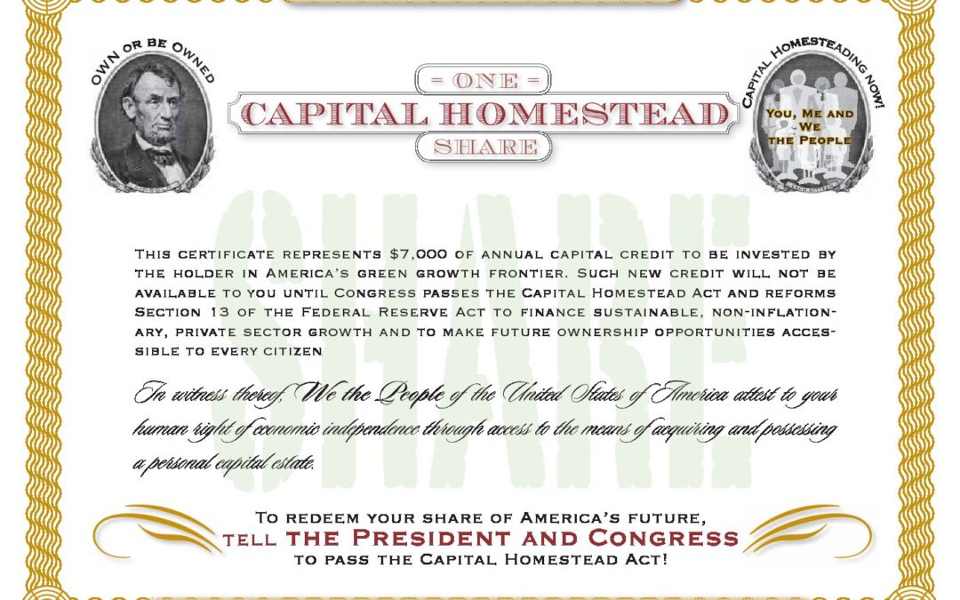 capital homestead stock certificate