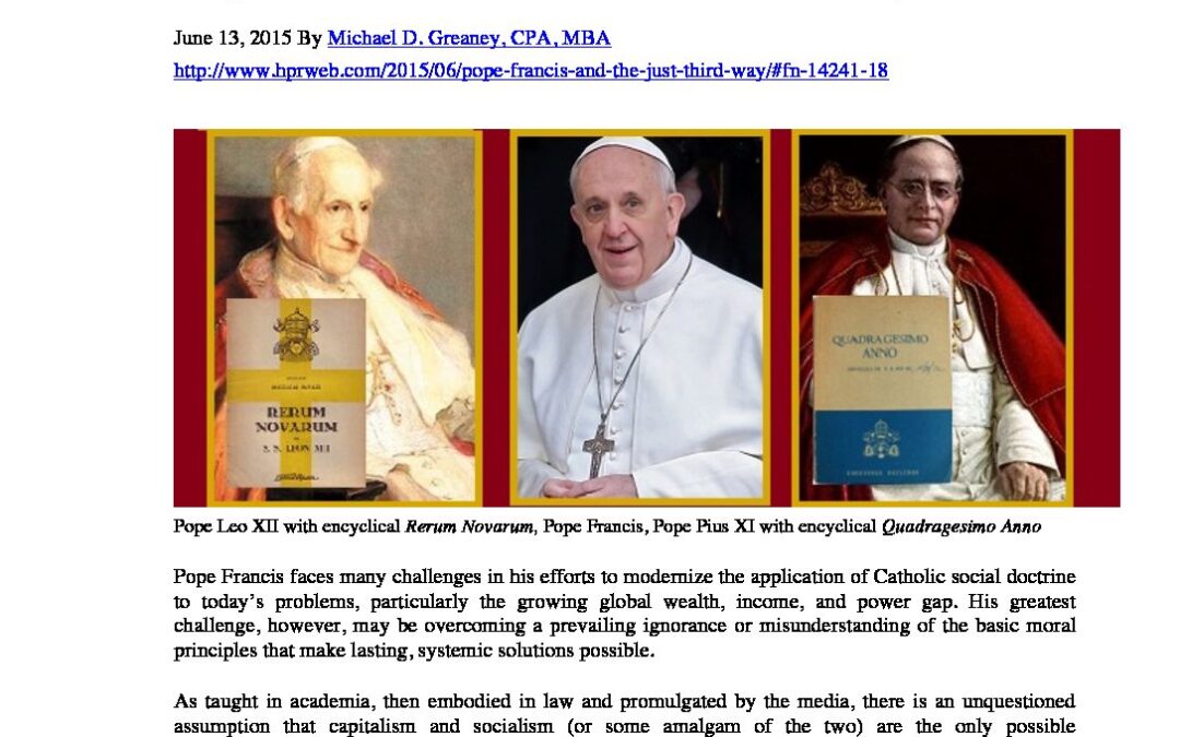 Pope Francis and the Just Third Way (PDF)